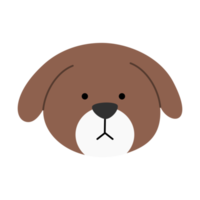 lindo perro en estilo de dibujos animados png