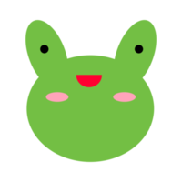 cute frog in cartoon style png