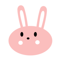 cute pink rabbit png