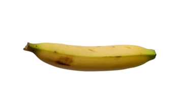single golden banana on transparent background png