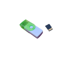 card reader and sd card on transparent background png