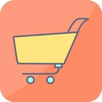 icono de vector de carrito de compras único