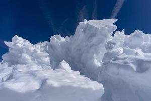 north pole fragmented pack snow polar iceberg photo