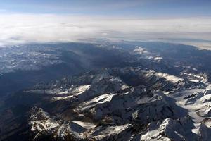 alps aerial view panorama landscape photo