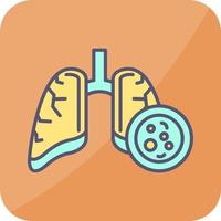 icono de vector de cáncer de pulmón