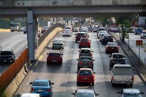 MEXICO CITY, MEXICO - FEBRUARY 3 2019 - Mexican metropolis capital congested traffic photo