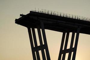 morandi collapsed bridge in genoa photo