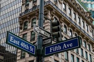 fifth avenue sign new york east 40th street photo