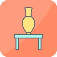 Vase Exhibit Vector Icon