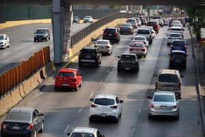 MEXICO CITY, MEXICO - FEBRUARY 3 2019 - Mexican metropolis capital congested traffic photo