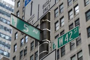 New york little 5th avenue sign photo