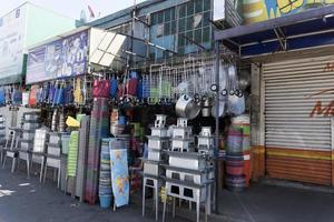 MEXICO CITY, MEXICO - NOVEMBER 5 2017 - People at town street market photo