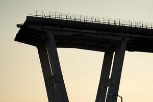 morandi collapsed bridge in genoa photo