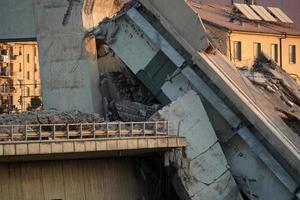 morandi collapsed bridge in genoa photo