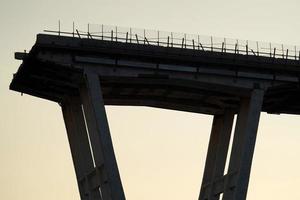 morandi collapsed bridge in genoa photo