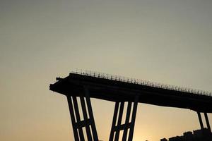 morandi collapsed bridge in genoa photo