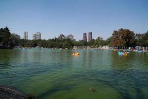 MEXICO CITY, FEBRUARY 3 2019 - Town park Chapultepec crowded of people on sunday photo