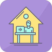 Work At Home Vector Icon