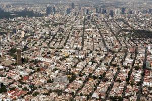 mexico city aerial view cityscape panorama photo