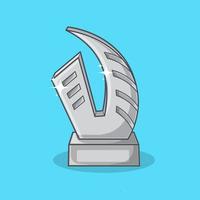 Platinum award trophy vector concept. Winner first place concept. Best category award. Achievement Award. Unforgettable award