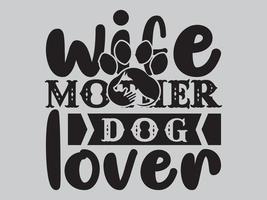 archivo de diseño de camiseta de perro vector