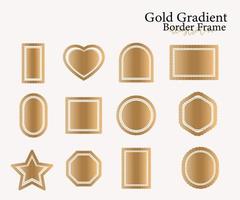 Gold Gradient Border Frame vector