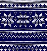 blue knitted seamless pattern background vector