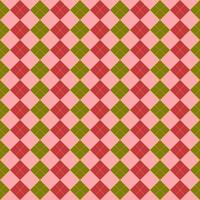 red and green seamless geometric pattern with argyle background vector