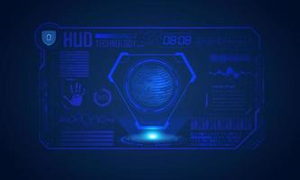 Modern HUD Technology Screen Background vector