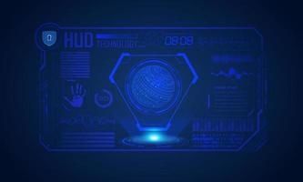 Modern HUD Technology Screen Background vector