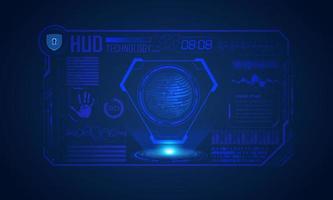 Modern HUD Technology Screen Background vector