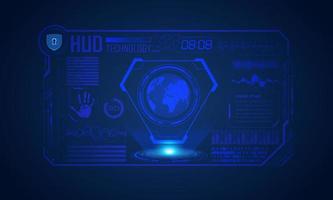 Modern HUD Technology Screen Background vector