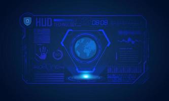 Modern HUD Technology Screen Background vector