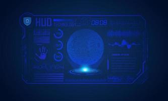 Modern HUD Technology Screen Background vector