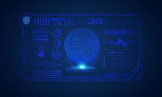 Modern HUD Technology Screen Background vector