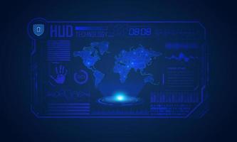 Modern HUD Technology Screen Background vector