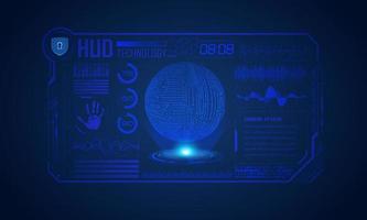 Modern HUD Technology Screen Background vector