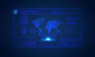 Modern HUD Technology Screen Background vector