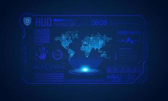 Modern HUD Technology Screen Background vector