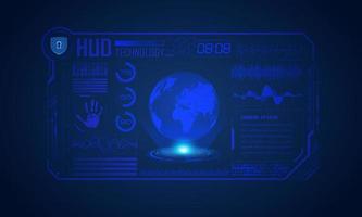 Modern HUD Technology Screen Background vector