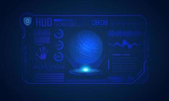 Modern HUD Technology Screen Background vector