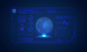 Modern HUD Technology Screen Background vector