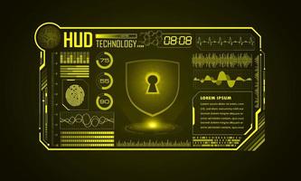 Modern HUD Technology Screen Background vector