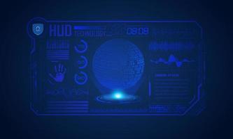 Modern HUD Technology Screen Background vector