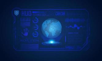 Modern HUD Technology Screen Background vector