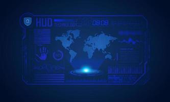 Modern HUD Technology Screen Background vector