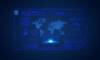 Modern HUD Technology Screen Background vector