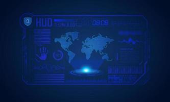 Modern HUD Technology Screen Background vector