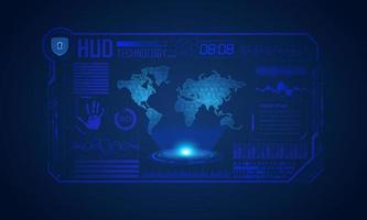 Modern HUD Technology Screen Background vector