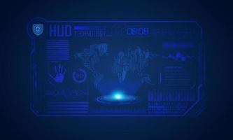 Modern HUD Technology Screen Background vector